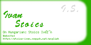 ivan stoics business card